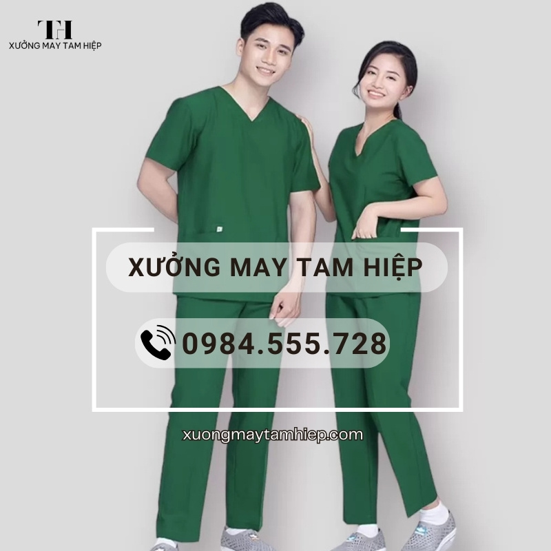 99+ mẫu áo Scrubs chất liệu vải Cotton Hàn lạnh đẹp, đạt chuẩn y tế, giá tại xưởng 9 Liên hệ ngay xưởng may Tam Hiệp để nhận báo giá chi tiết