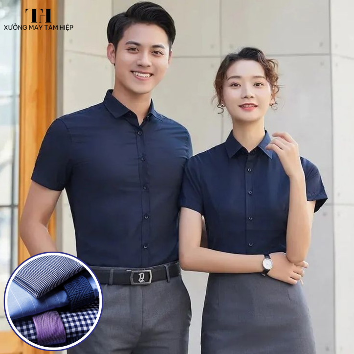 Xưởng May Tam Hiệp - nhận may áo sơ mi đồng phục giá rẻ, chất lượng nhất năm 2025 1 May áo sơ mi đồng phục đẹp, chuẩn form, giá tận xưởng tại Xưởng Tam Hiệp
