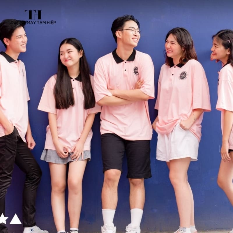 Xưởng may đồng phục giá rẻ, chất lượng, uy tín hàng đầu 2025 14 Đồng phục áo thun thường dành cho các nhóm học sinh, sinh viên