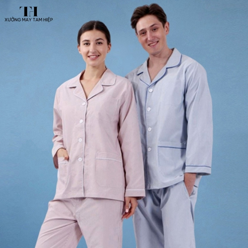Xưởng may đồng phục bệnh viện chuẩn mực y tế, chất lượng, giá tốt 16 Đồng phục bệnh nhân thường là đồ bộ Pijama dáng suông