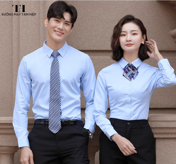 Xưởng May Tam Hiệp - nhận may áo sơ mi đồng phục giá rẻ, chất lượng nhất năm 2025 6 Mẫu áo sơ mi đồng phục công sở lịch sự và chuyên nghiệp