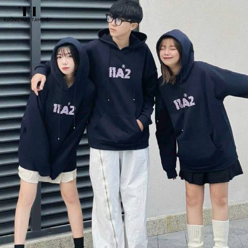 Xưởng may áo khoác đồng phục theo yêu cầu, 999+ mẫu đẹp, giá rẻ 10 Áo khoác đồng phục hoodie trẻ trung năng động, trẻ trung
