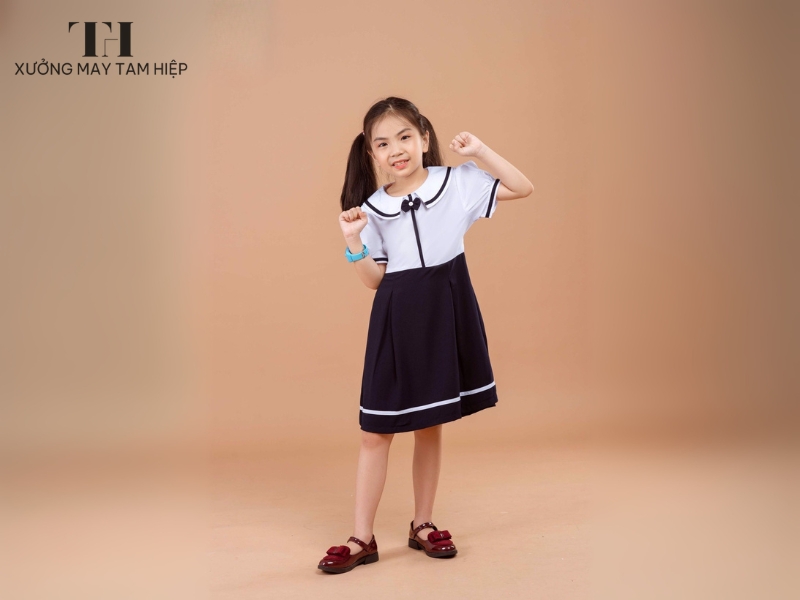 May váy học sinh 10 Váy học sinh cấp 1 kiểu liền thân