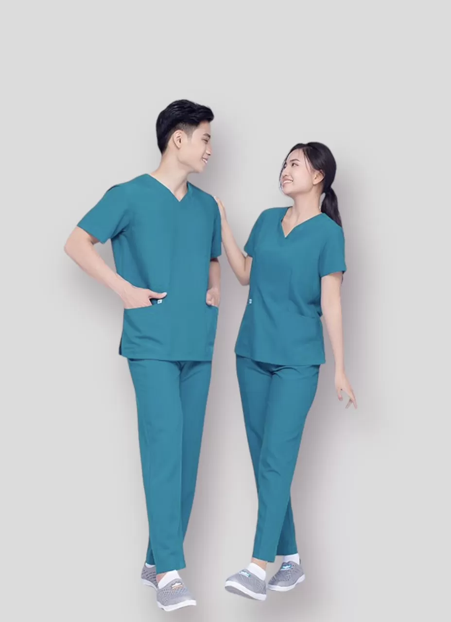Vải linen là vải gì? Đặc điểm, ưu nhược điểm và ứng dụng thực tế 9 Hình ảnh cặp đôi mặc áo scrubs