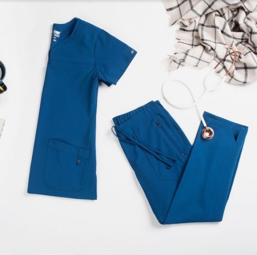 Xưởng may áo blouse ở Hoàn Kiếm, Hà Nội 9 Bộ scrub màu xanh navy bằng cotton Hàn Lạnh