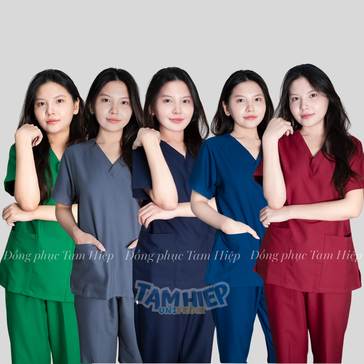 Xưởng may áo blouse ở Thanh Xuân, Hà Nội 9 Bộ đồng phục y tế may từ vải FIONx.