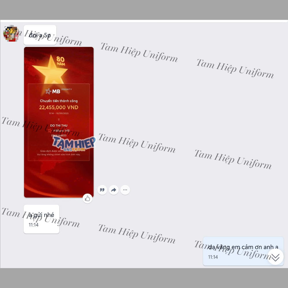 Khách hàng của Xưởng May Tam Hiệp