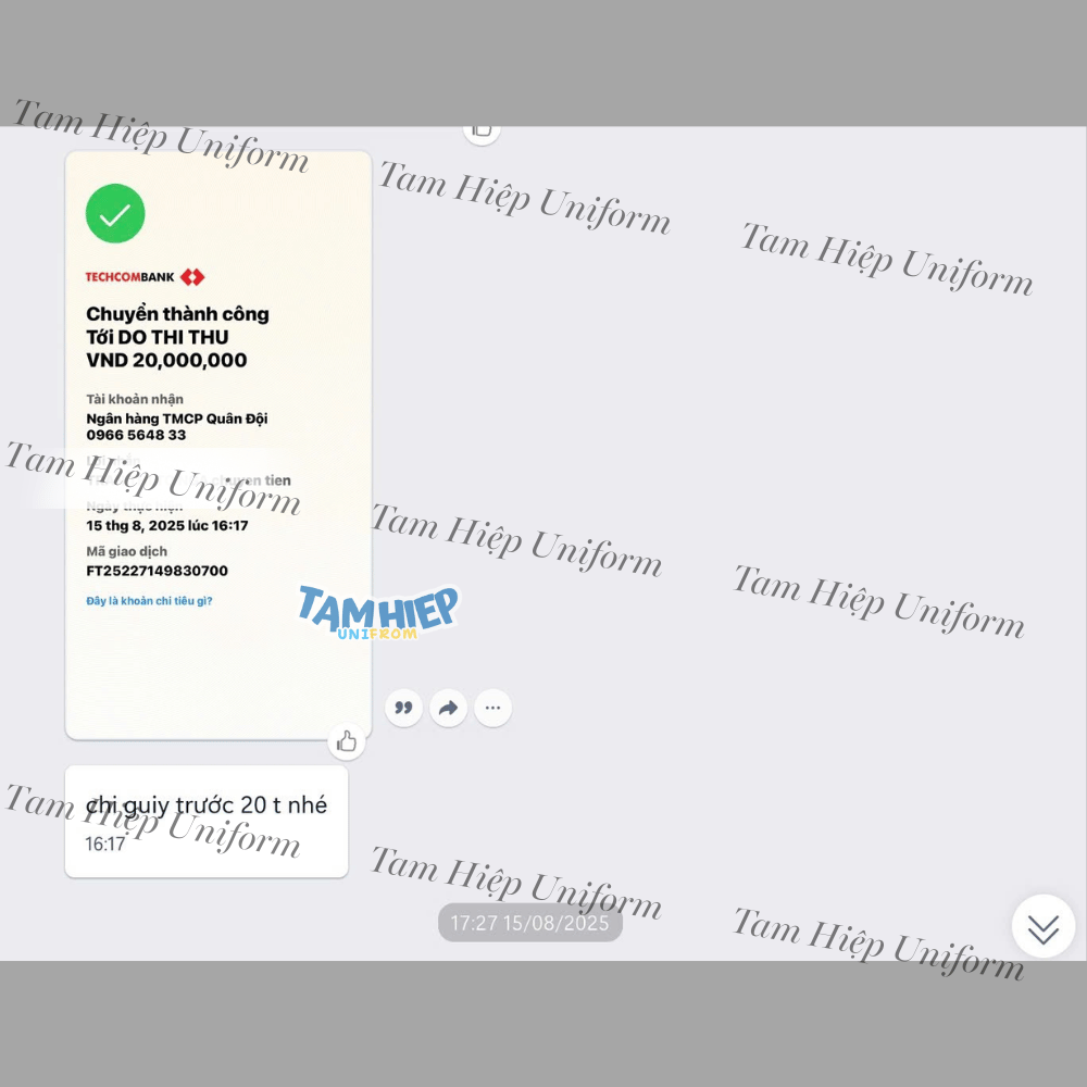 Khách hàng của Xưởng May Tam Hiệp